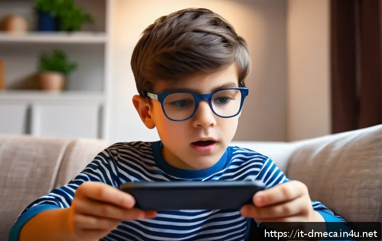 공룡메카드 캐릭터별 미니게임 - A dynamic scene of a young boy wearing a casual outfit and glasses, intensely focused while playing ...